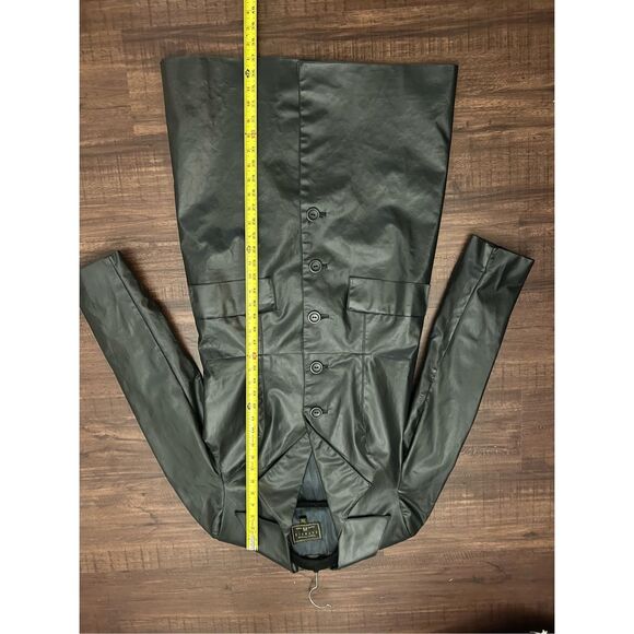 Compagnie Internationale Express Trench Black Classic Designer Jacket Sz 5/6 - Picture 7 of 10